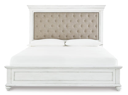 Kanwyn Queen Panel Bed with Mirrored Dresser, Chest and Nightstand