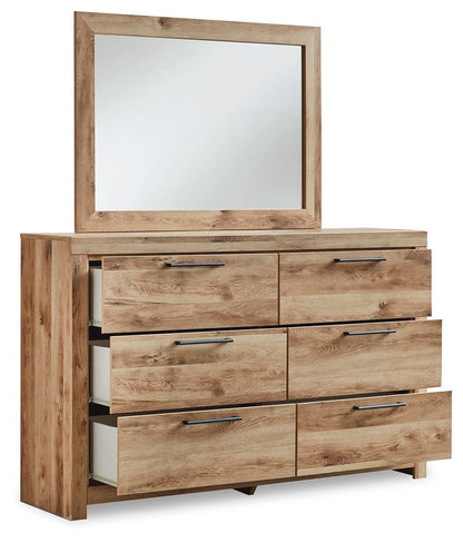 Hyanna King Panel Storage Bed, Dresser, Mirror, Chest and Nightstand