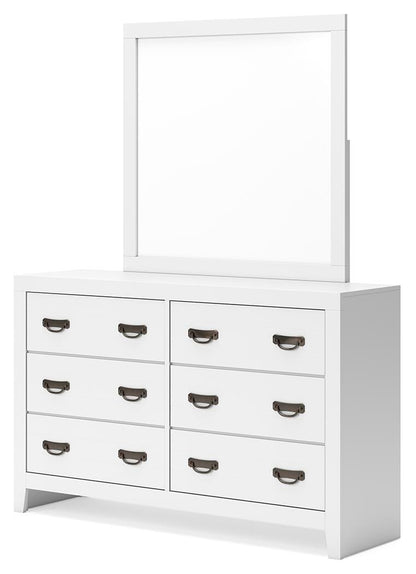 Binterglen Full Panel Bed with Mirrored Dresser and Nightstand