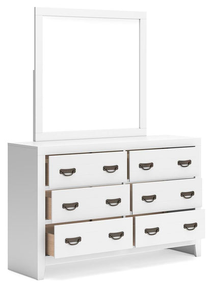 Binterglen King Panel Bed, Dresser, Mirror, Chest and Nightstand