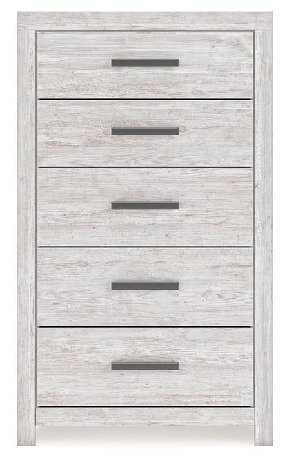 Cayboni Full Panel Bed, Dresser, Mirror, Chest and Nightstand