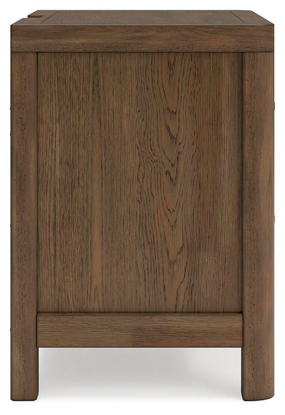 Cabalynn California King Upholstered Bed with Mirrored Dresser and Nightstand