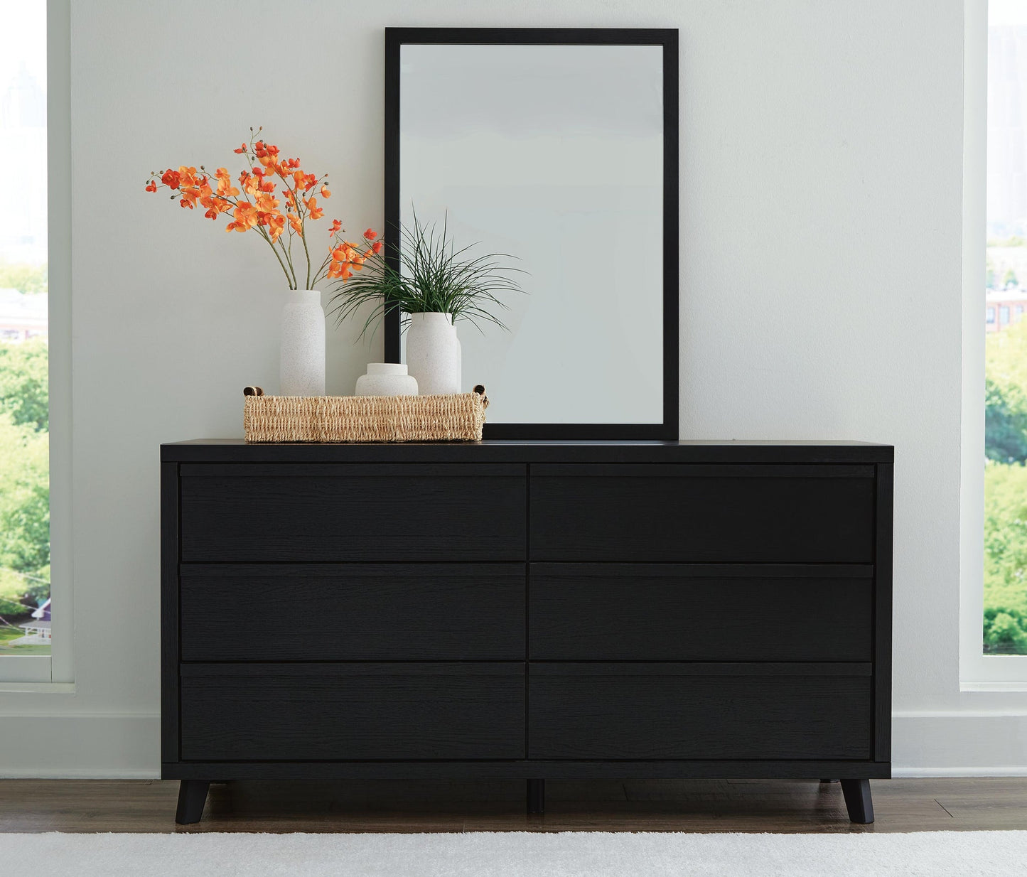 Danziar Queen Panel Bed, Dresser, Mirror, Chest and Nightstand