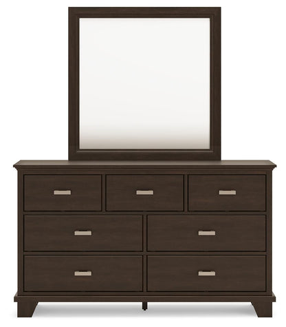 Covetown King Panel Bed, Dresser, Mirror, Chest and Nightstand