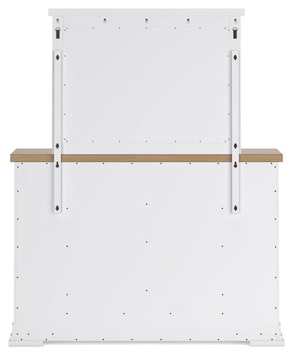 Ashbryn California King Panel Storage Bed, Dresser, Mirror, Chest and Nightstand