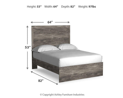 Ralinksi Queen Panel Bed with Mirrored Dresser