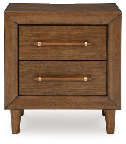 Lyncott California King Upholstered Bed, Dresser, Mirror, Chest and Nightstand