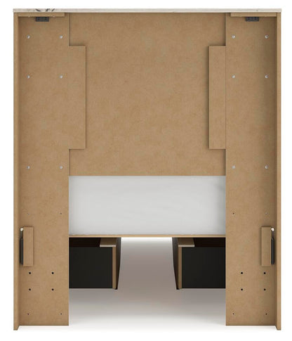 Lawroy Twin Panel Bed with Storage, Dresser and Mirror