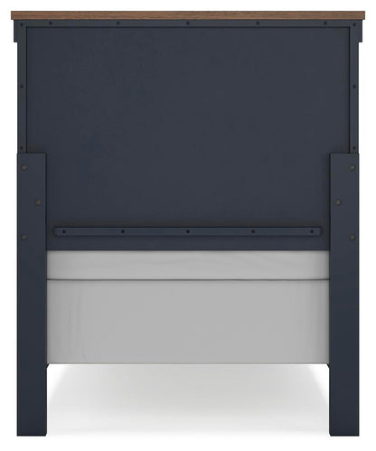 Landocken Twin Panel Headboard, Dresser, Mirror and Nightstand