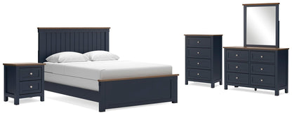 Landocken Queen Panel Bed, Dresser, Mirror, Chest and Nightstand