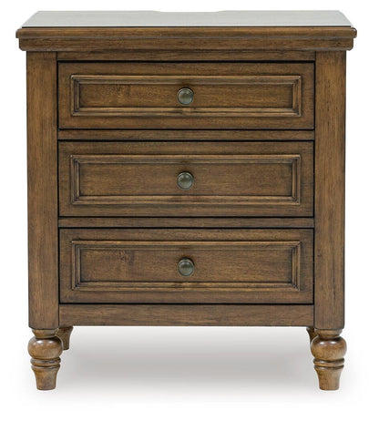 Sturlayne Queen Upholstered Panel Bed, Dresser, Mirror, Chest and Nightstand