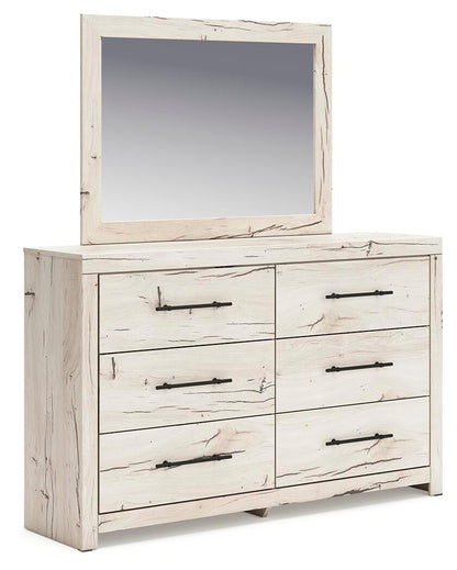 Lawroy King Panel Storage Bed, Dresser, Mirror, Chest and Nightstand
