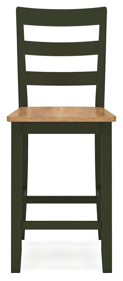 Gesthaven Counter Height Dining Table and 2 Barstools