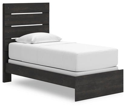 Delmorta Twin Panel Bed, Dresser, Mirror and Nightstand