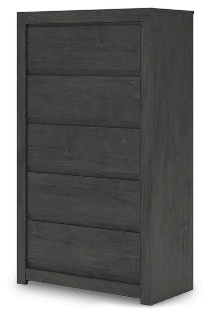 Parlayon King Panel Bed, Dresser, Mirror, Chest and Nightstand
