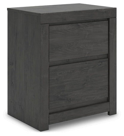 Parlayon Queen Panel Storage Bed, Dresser, Mirror and Nightstand