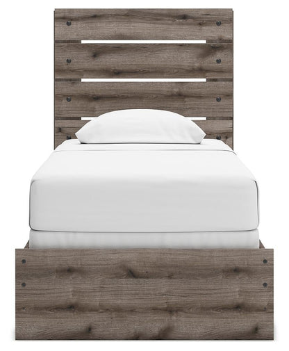 Urbanoore Twin Panel Bed, Dresser, Mirror and Nightstand