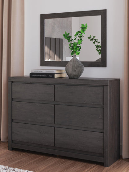 Parlayon King Panel Storage Bed, Dresser, Mirror and Nightstand