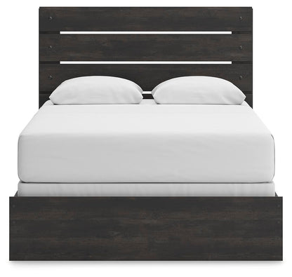 Delmorta Queen Panel Bed, Dresser and Mirror