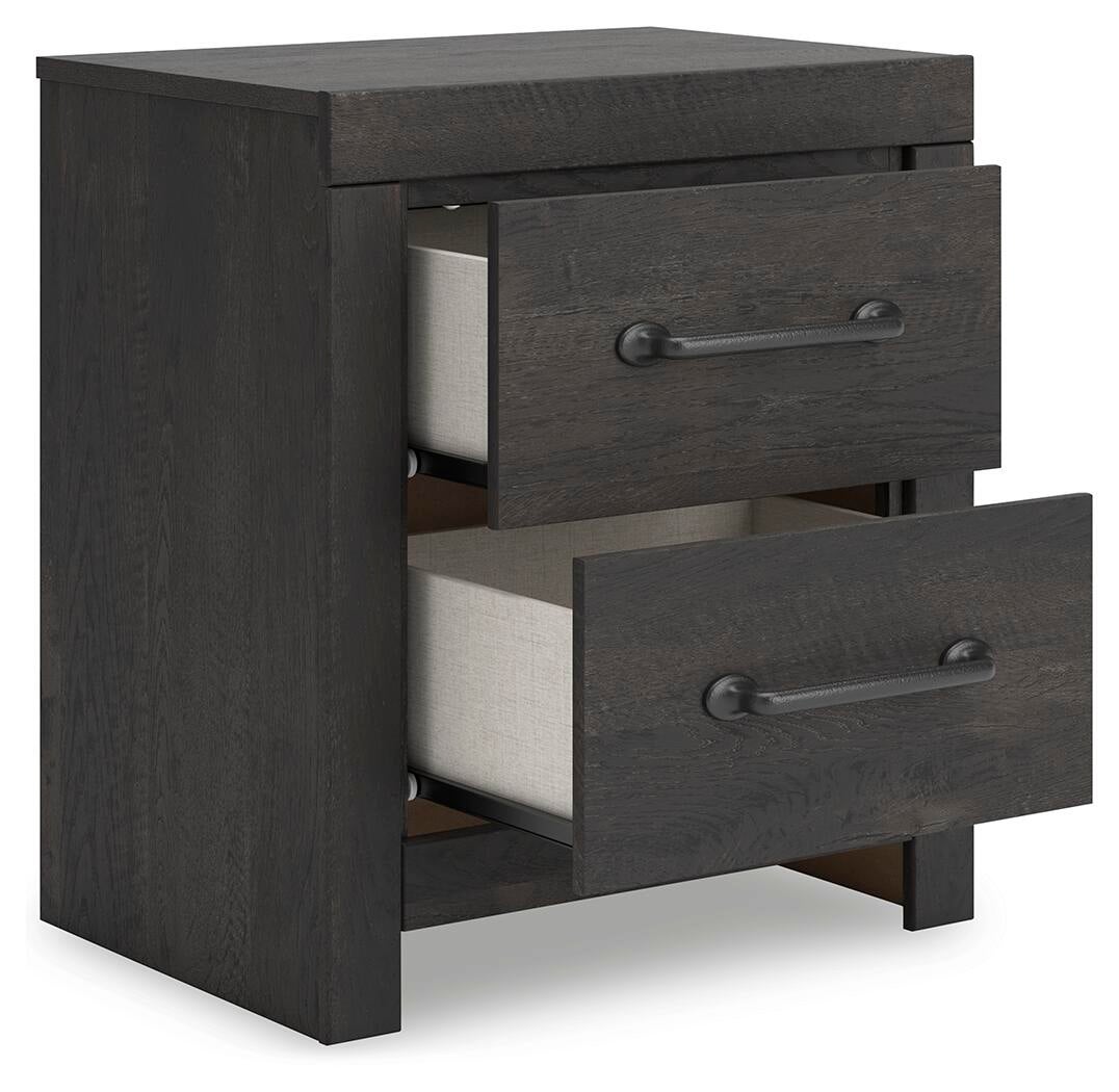 Delmorta Twin Panel Bed with Storage, Dresser, Mirror, Chest and Nightstand