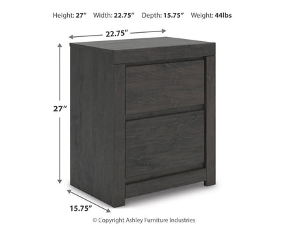 Parlayon King Panel Storage Bed, Dresser, Mirror, Chest and Nightstand