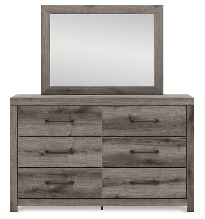 Urbanoore Twin Panel Bed with Storage, Dresser and Mirror