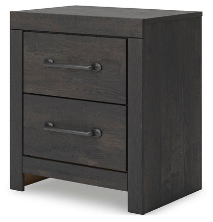 Delmorta Full Panel Bed, Dresser, Mirror and Nightstand