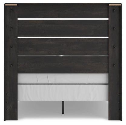 Delmorta Full Panel Bed, Dresser and Mirror