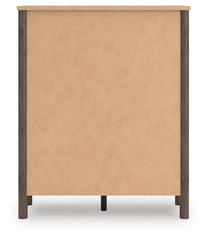 Cadmori Queen Upholstered Panel Platform Bed, Dresser, Mirror, Chest and Nightstand