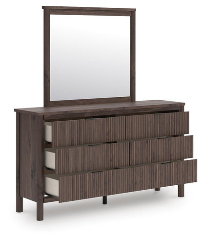 Cadmori King Panel Platform Bed, Dresser, Mirror, Chest and Nightstand