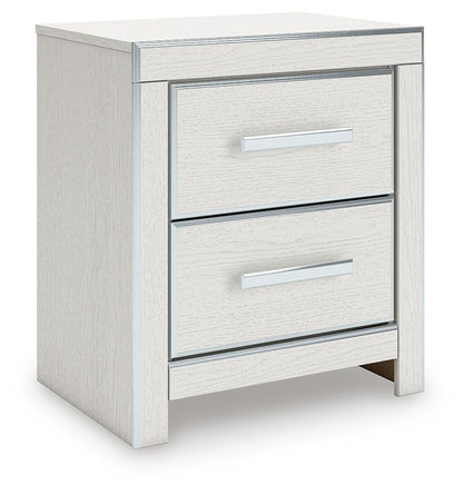 Birmonton Queen Upholstered Panel Platform Storage Bed, Dresser, Mirror and Nightstand