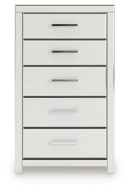 Birmonton California King Upholstered Bed, Dresser, Mirror, Chest and Nightstand