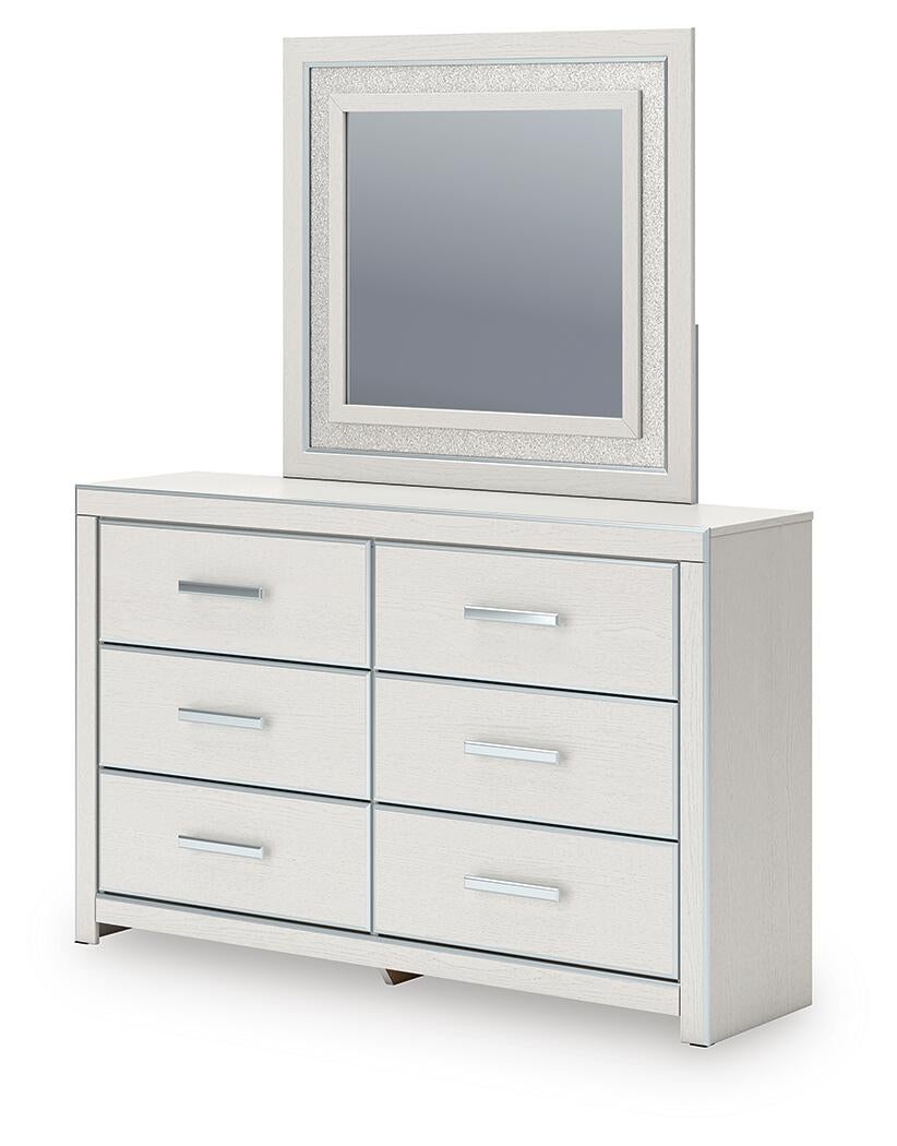 Birmonton Queen Upholstered Bed, Dresser, Mirror and Nightstand