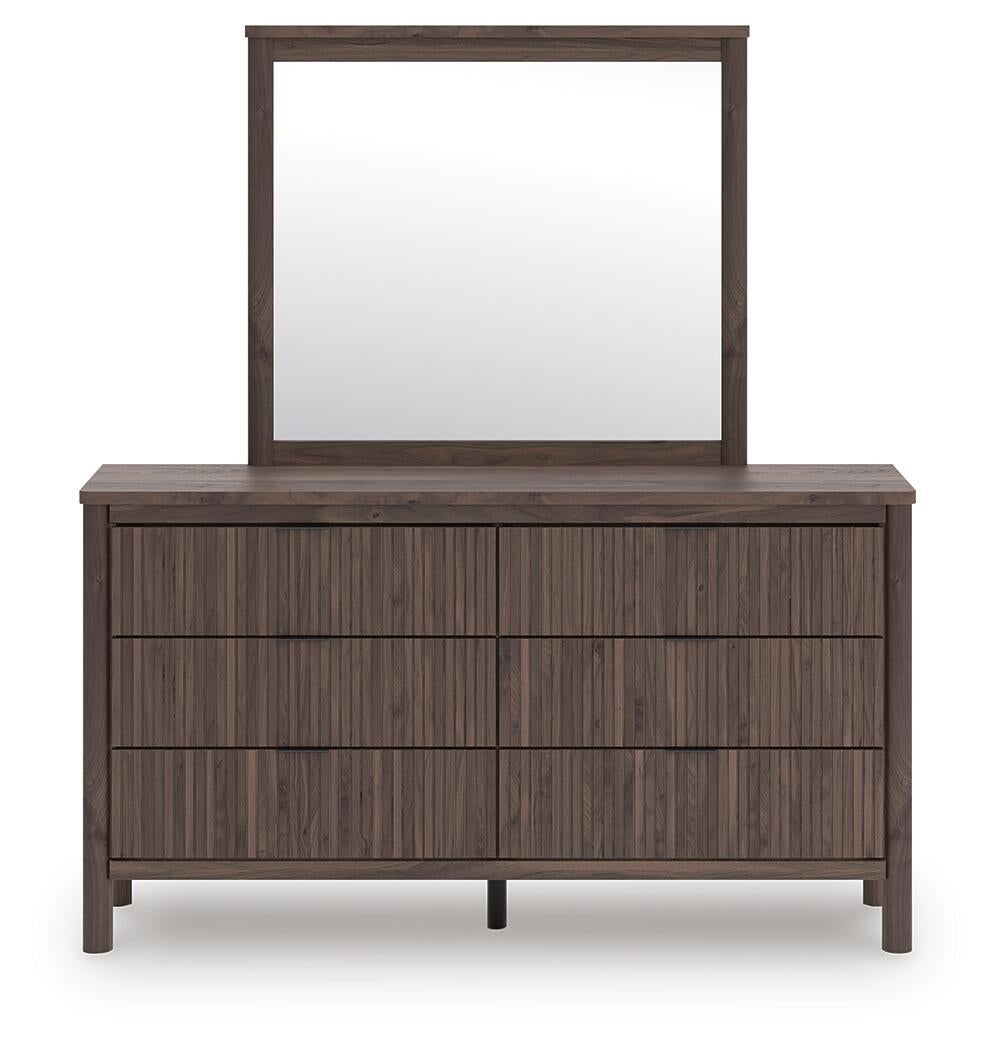 Cadmori Twin Panel Platform Bed, Dresser, Mirror and Nightstand
