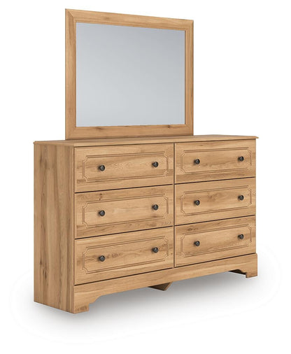 Galletyn Full Panel Bed with Mirrored Dresser and Nightstand
