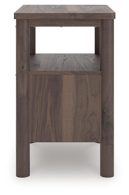 Cadmori Queen Upholstered Panel Platform Bed, Dresser, Mirror and Nightstand