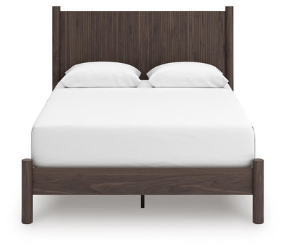 Cadmori Queen Panel Platform Bed, Dresser, Mirror and Nightstand