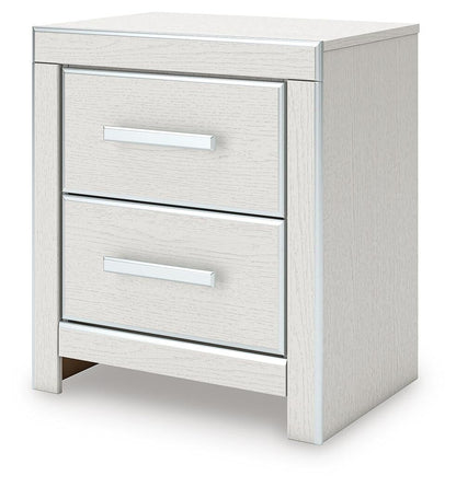 Birmonton King Upholstered Panel Platform Bed, Dresser, Mirror and Nightstand