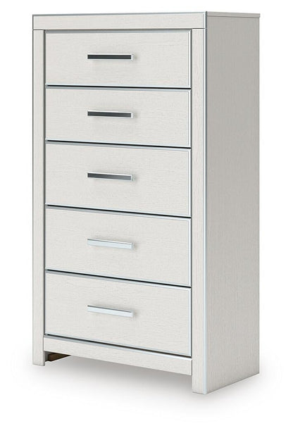 Birmonton Queen Upholstered Panel Platform Storage Bed, Dresser, Mirror, Chest and Nightstand