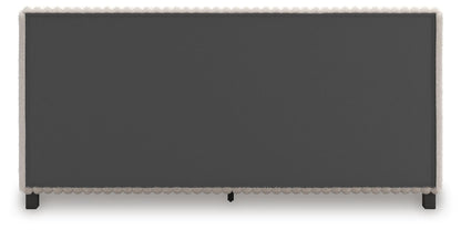Birmonton California King Upholstered Bed, Dresser and Mirror