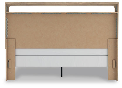 Hollymount King Upholstered Panel Bed, Dresser and Mirror