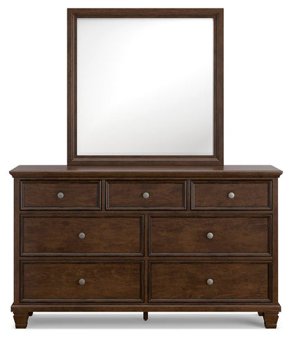 Danabrin King Panel Storage Bed, Dresser and Mirror