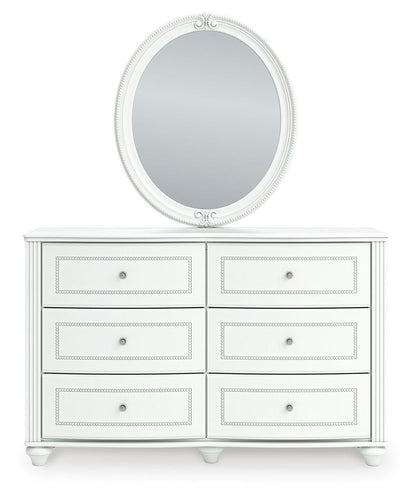 Maylilly Full Upholstered Panel Storage Bed, Dresser, Mirror and Nightstand