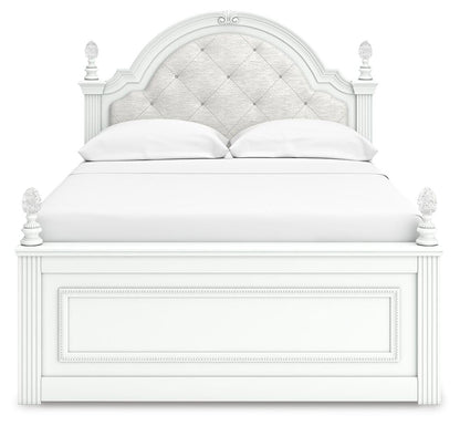 Maylilly Full Upholstered Panel Storage Bed, Dresser and Mirror