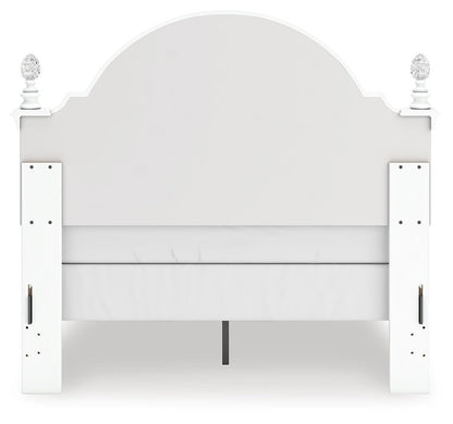 Maylilly Full Upholstered Panel Bed, Dresser, Mirror and Nightstand
