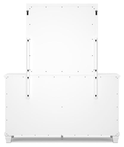 Fortman California King Panel Storage Bed, Dresser and Mirror