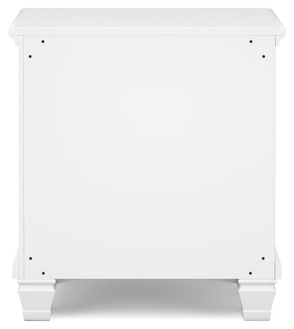 Fortman Queen Panel Storage Bed with Mirrored Dresser and Nightstand