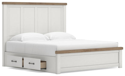 Savonport King Panel Bed with Storage, Dresser, Mirror, Chest and Nightstand