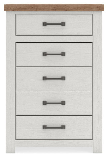 Savonport King Panel Bed with Storage, Dresser, Mirror, Chest and Nightstand