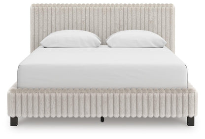 Birmonton Queen Upholstered Bed, Dresser, Mirror, Chest and Nightstand